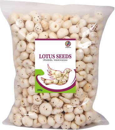 J Organics Lotus Seed Pop/Gorgon Nut Puffed Kernels | Phool Makhana | Fox Nut | 200g Lotus Seeds(Makhana)