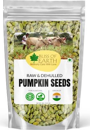 Bliss of Earth Naturally Organic Pumpkin Seeds 1KG For Eating, Dehulled & Raw Super Food, Ready TO Eat Pumpkin Seeds
