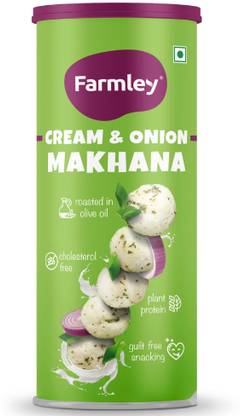 Farmley Cream & Onion Makhana Roasted In Olive Oil | Healthy Snacks
