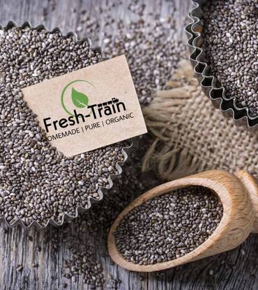 FreshTrain Raw Chia Seeds | Salba Chia for Weight Loss with Omega3, Fiber, Calcium , Zinc Chia Seeds