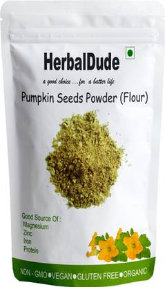 HERBALDUDE Raw Pumpkin Seeds Powder Loaded with Protein and Fibre Rich Superfood -100g Pumpkin Seeds