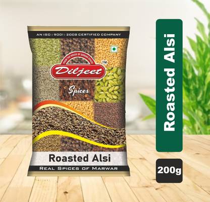 DILJEET SPICES 200Gm Roasted Flax Seeds |Roasted Alsi Brown Flax Seeds