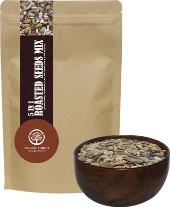 organic forest 5 in 1 Super Seeds Mix, 250gm Premium Quality ( Rich In Antioxidants And Protein) Mixed Seeds