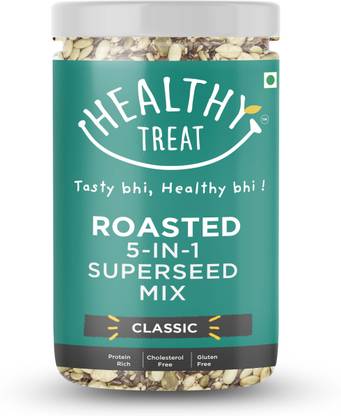 Healthy Treat Roasted 5 in 1 Super Seed Mix for Eating | High Protein Snacks | Diet Snacks | Mixed Seeds