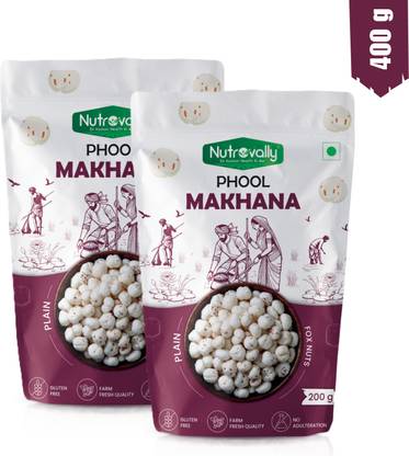 NutroVally Premium Phool Makhana | Healthy Snack | Ideal for Weight Loss & Fasting Lotus Seeds(Makhana), Phool Makhana