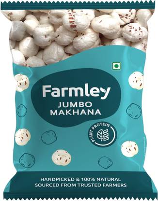 Farmley Jumbo Makhana (Foxnuts) 140g | Rich In Protein & Calcium| Raw Lotus Seeds(Makhana)