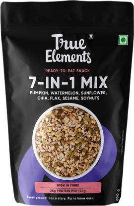 True Elements 7 in 1 Super Seeds and Nut Mix for weight loss, Ready To Eat Healthy snacks Mixed Seeds