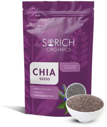 Sorich Organics Raw for Weight loss, loaded with Omega 3 & Fibre, Good for Hair & Skin Chia Seeds
