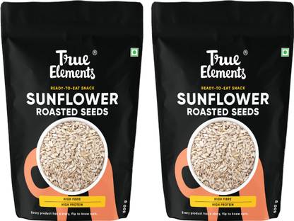 True Elements Roasted Sunflower Seeds, Healthy Edible Seeds | Protein & Fibre Rich Sunflower Seeds