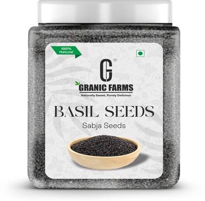 Granic Farms Raw Basil Seeds for weight loss| Sabja Seed, Tukmaria Seeds | Basil Seeds