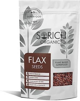 Sorich Organics Flax Seeds for Hair Growth|Raw Seeds for Weight Loss Skin Brown Flax Seeds