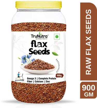 TruNutra Flax Seeds For Weight Loss Rich In High Quality Protein & Fiber Rich Prebiotic Brown Flax Seeds