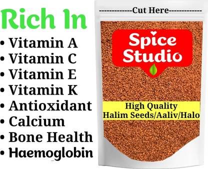 Spice Studio Halim Seeds 1000 gm, Garden Cress Seeds, Aaliv, Hallo, Chamsur Garden Cress Seeds