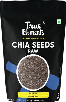 True Elements Raw Chia Seeds for weight loss with Omega 3, Zinc & Fiber, Calcium Rich Chia Seeds