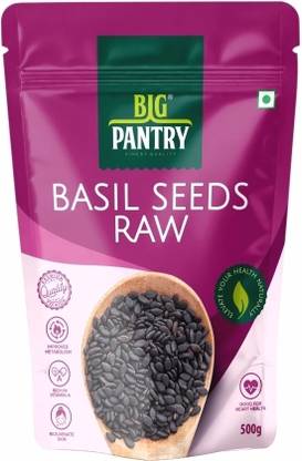 BIG PANTRY Raw Basil/Sabza Seeds | Tukmaria Seeds for Weight loss | Good for Heart Health Basil Seeds