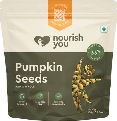 Nourish You Raw Pumpkin Seeds | Rich in Protein & Fibre | Healthy | Immunity Booster Pumpkin Seeds