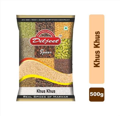 DILJEET SPICES Khus Khus /Poppy Seeds_500gm(Triple Sortex Clean) Poppy Seeds