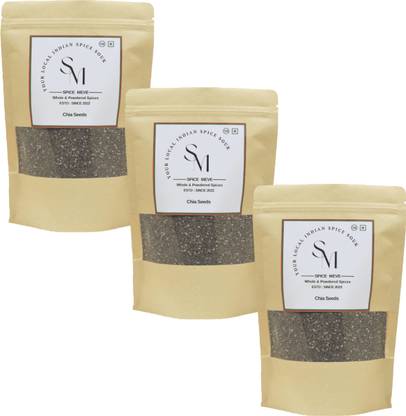 Spice Meve Chia Seeds Combo Pack (Pack of 3: 200 x 1+ 200gm x 1 + 200gm x 1) Chia Seeds