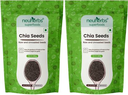 Neuherbs Raw & Unroasted Organic Chia Seeds | Source Of Omega-3 | Chia Seeds  (300 g)