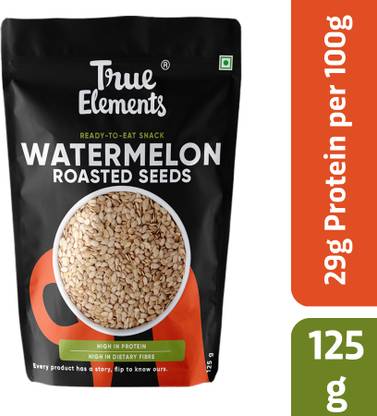 True Elements Roasted Watermelon Seeds, High Protein & Fibre, Healthy Seeds for Weight Loss Watermelon Seeds