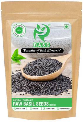 RASC RAW BASIL SEEDS (SABJA) Pack of 1 Basil Seeds (250 gm) Basil Seeds
