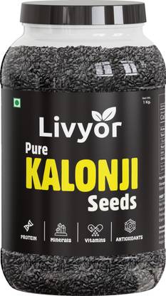 LIVYOR Raw Kalonji Seeds | Nigella Seed Black Cumin Seeds