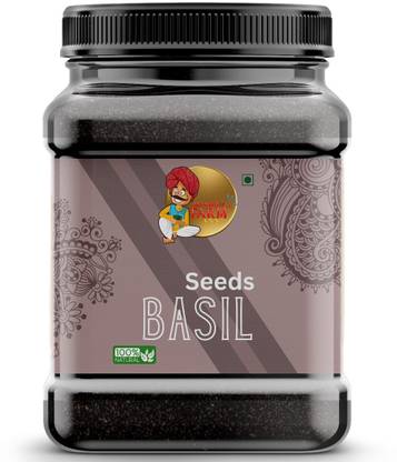 marwadifarm Raw Basil Sabja seed for Weight loss with Omega 3 , Zinc and Fiber Basil Seeds Basil Seeds