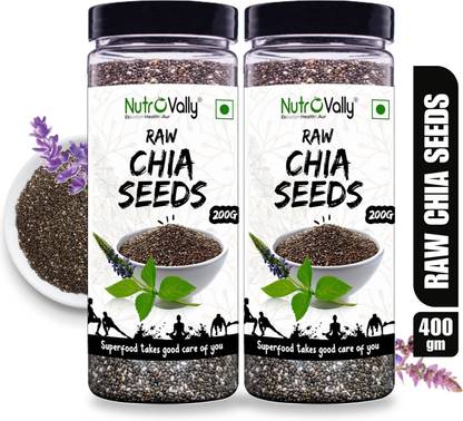 NutroVally for Weight Loss with Omega 3 , Zinc and Fiber, Calcium Rich Chia Seeds Chia Seeds