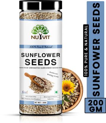 nutvit Raw Sunflower Seeds with Goodness of Magnesium Sunflower Seeds (200 g) Sunflower Seeds