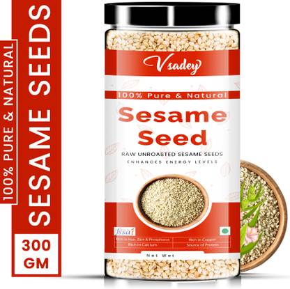 vsadey Sesame Seeds - Rich in fiber , Plant Protein & Calcium For Good Immune System Sesame Seeds