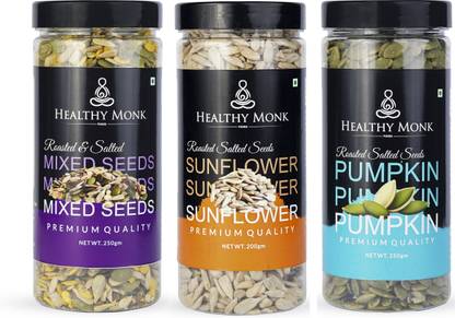 Healthy Monk Foods Pumpkin Seeds, Sunflower Seeds, Mixed Seeds Pumpkin Seeds, Sunflower Seeds, Mixed Seeds
