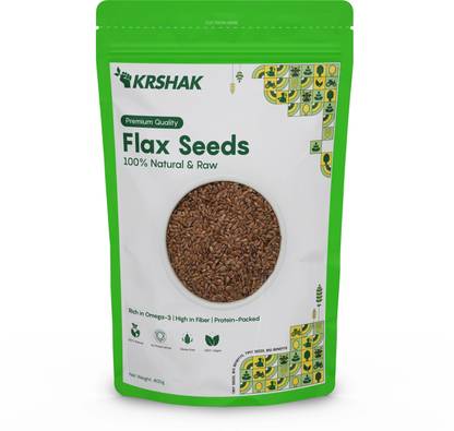 KRSHAK Flax Seeds/Alsi Seeds | Rich in Omega-3, Protein & Fiber Brown Flax Seeds