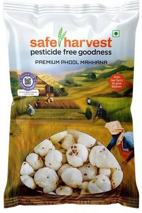 safe harvest Pesticide Free Goodness Premium Phool Makhana Phool Makhana