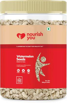Nourish You Edible Watermelon Seeds 300gm Pack of 1 Watermelon Seeds