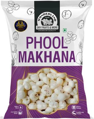 WONDERLAND Phool Makhana 300g | Healthy Snacks | Rich Calcium Phool Makhana Lotus Seeds(Makhana)