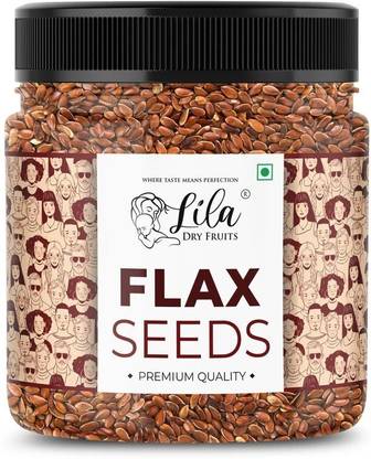 lila dry fruits Raw Unroasted Flax Seeds 1000gms Jar Pack | Alsi seeds | Avise Ginjalu Brown Flax Seeds