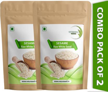 Naturewell White Sesame Seeds |Safed Til| Hulled Sesame Seeds - 50gram X 2 White Sesame Seeds