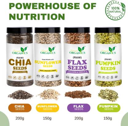 Namah Organics Weight Loss Combo|Chia, Flax, Pumpkin, Sunflower Seeds-Loaded with Omega 3 Sunflower Seeds, Pumpkin Seeds