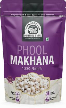 WONDERLAND Dry Fruits Lotus Seeds (Phool Makhana) Jumbo Size Lotus Seeds(Makhana)