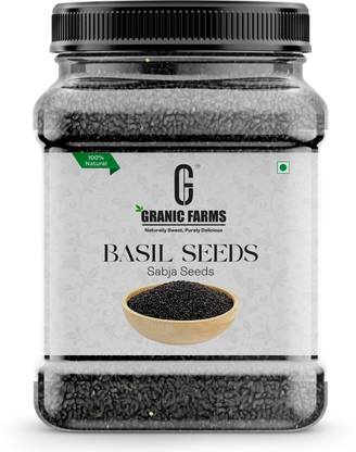 Granic Farms Raw Basil Seeds for weight loss| Sabja Seed, Tukmariaa Seeds | Basil Seeds