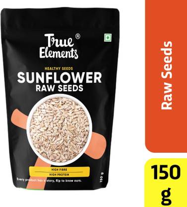 True Elements Raw Sunflower Seeds, Rich in Magnesium, Protein & fiber, Edible Healthy Seeds Sunflower Seeds