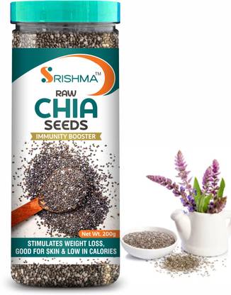Srishma Raw Chia Seeds for Weight Loss | Loaded with Omega 3, Zinc & Fiber | Diet Food Chia Seeds