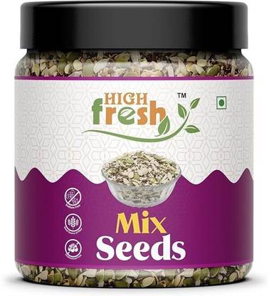 HighFresh Mix of Pumpkin, Sunflower, Flax seeds, Watermelon seeds, Chia seeds Mix Seeds Mixed Seeds