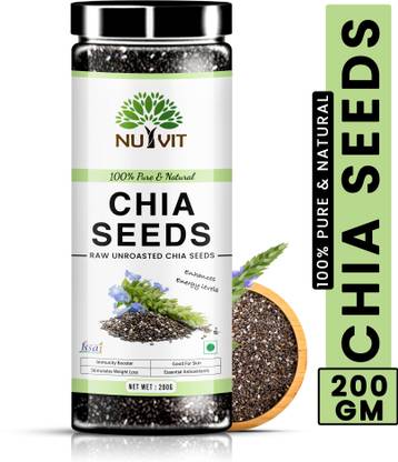 nutvit Nutvit Raw Chia Seeds for Weight Loss with Omega 3 (200 g) Chia Seeds