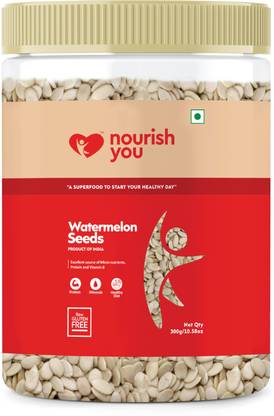 Nourish You Organic Edible Watermelon Seeds 300gm Pack of 1 Watermelon Seeds