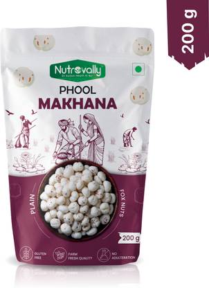 NutroVally Premium Phool Makhana | Healthy Snack | Ideal for Weight Loss & Fasting Raw Phool Makhana, Lotus Seeds(Makhana)