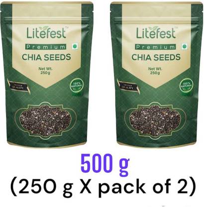 Litefest Premium Chia Seeds 500 g Chia Seeds