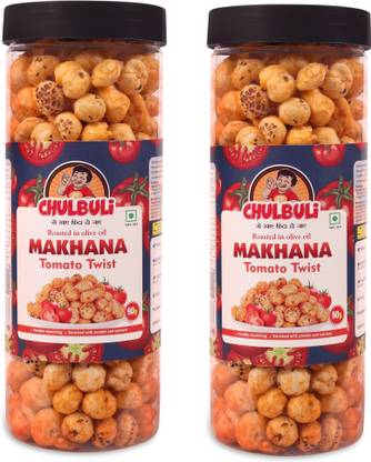 ppchulbuli TOMATO Twist Makhana Roasted in Olive Oil Lotus Seeds(Makhana)