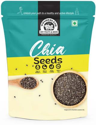 WONDERLAND Foods Raw Chia Seeds (250 g) Chia Seeds