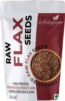 Natupure Raw Flax Seeds, Omega 3 Fatty Acid Rich & Immunity Booster Brown Flax Seeds